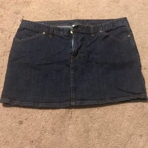 Denim mini skirt